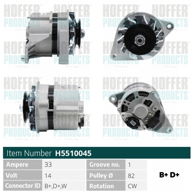 HOFFER Generátor H5510045_HOF