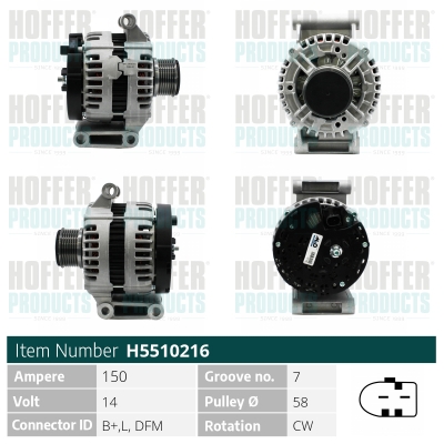 HOFFER Generátor H5510216_HOF