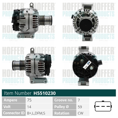 HOFFER Generátor H5510230_HOF