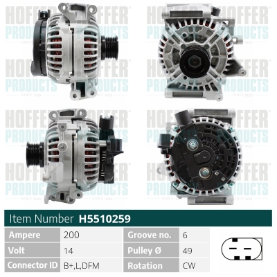 HOFFER Generátor H5510259_HOF