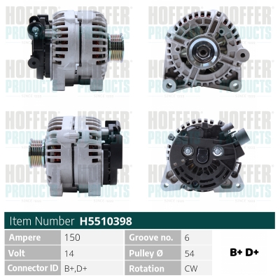 HOFFER Generátor H5510398_HOF