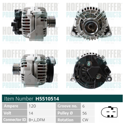 HOFFER Generátor H5510514_HOF