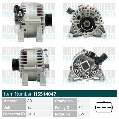 HOFFER Generátor H5514047_HOF