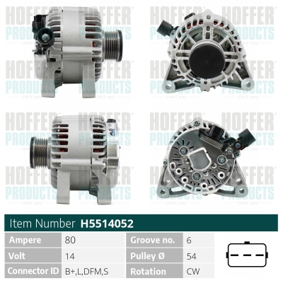 HOFFER Generátor H5514052_HOF