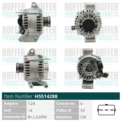 HOFFER Generátor H5514288_HOF