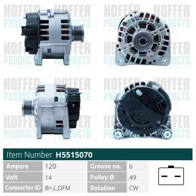 HOFFER Generátor H5515070_HOF