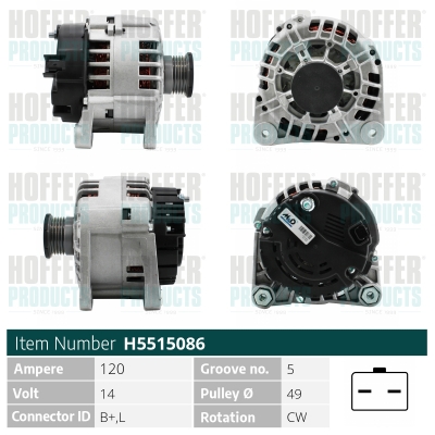 HOFFER Generátor H5515086_HOF