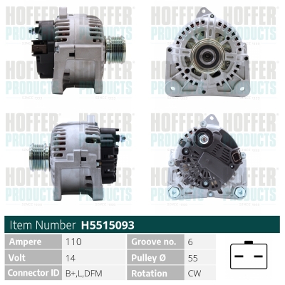 HOFFER Generátor H5515093_HOF