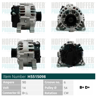 HOFFER Generátor H5515098_HOF