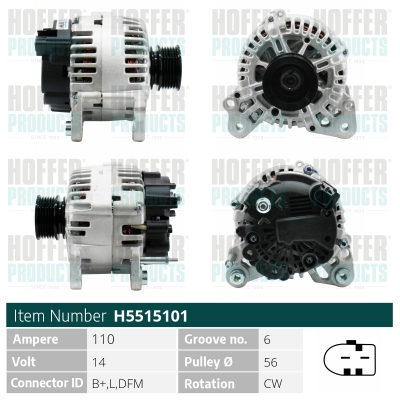 HOFFER Generátor H5515101_HOF