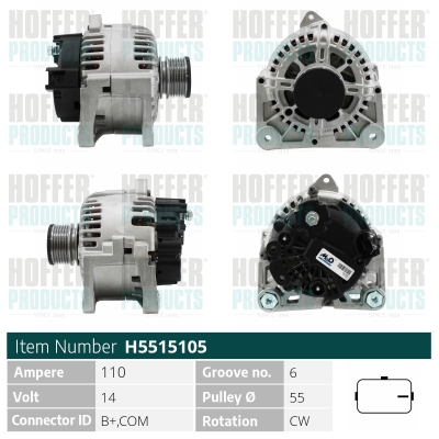 HOFFER Generátor H5515105_HOF