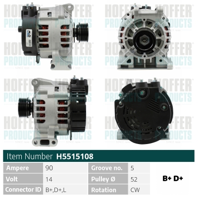 HOFFER Generátor H5515108_HOF