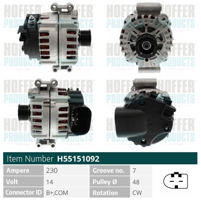 HOFFER Generátor H55151092_HOF