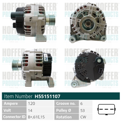 HOFFER Generátor H55151107_HOF