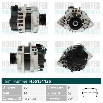 HOFFER Generátor H55151135_HOF