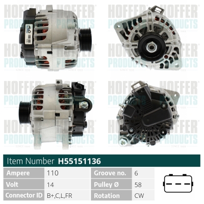 HOFFER Generátor H55151136_HOF