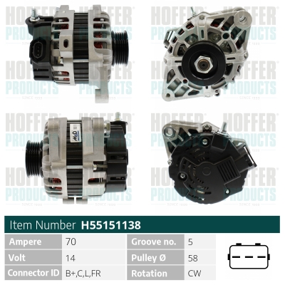 HOFFER Generátor H55151138_HOF