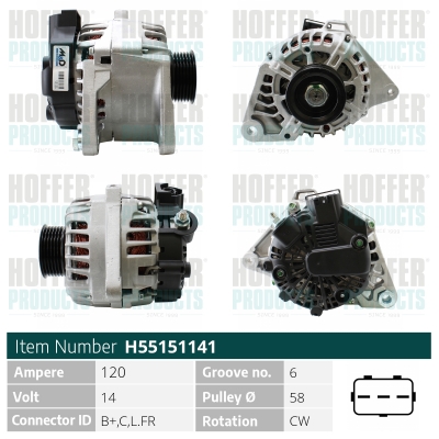 HOFFER Generátor H55151141_HOF