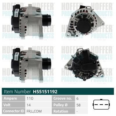 HOFFER Generátor H55151192_HOF