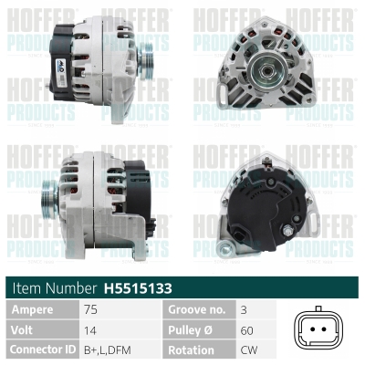 HOFFER Generátor H5515133_HOF