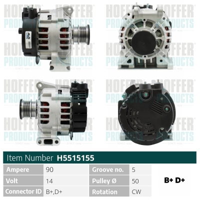 HOFFER Generátor H5515155_HOF