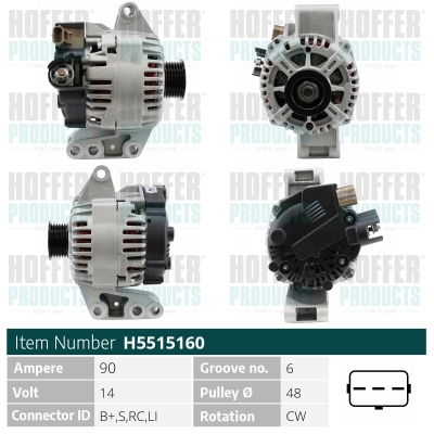 HOFFER Generátor H5515160_HOF