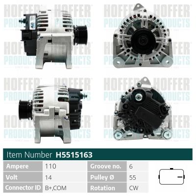 HOFFER Generátor H5515163_HOF