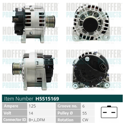 HOFFER Generátor H5515169_HOF