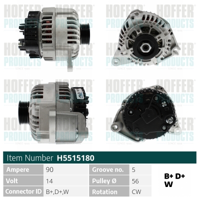 HOFFER Generátor H5515180_HOF