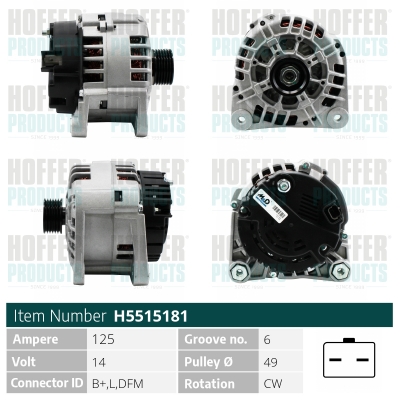 HOFFER Generátor H5515181_HOF