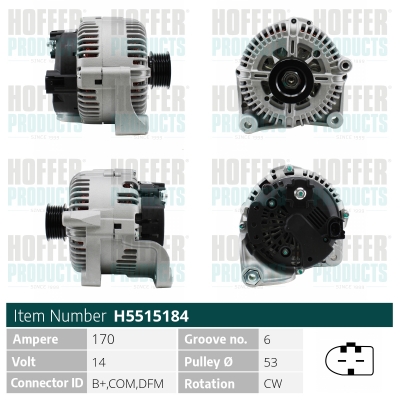 HOFFER Generátor H5515184_HOF