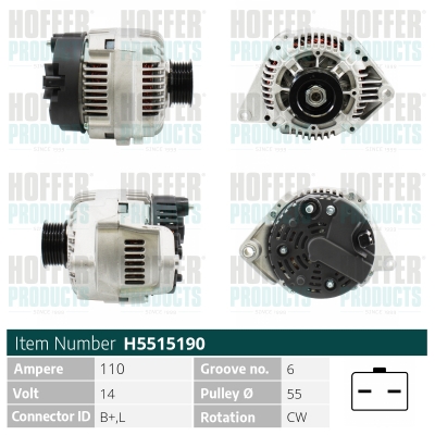 HOFFER Generátor H5515190_HOF