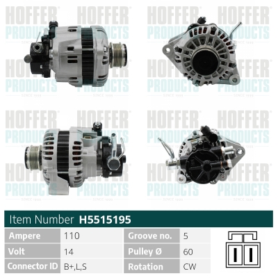 HOFFER Generátor H5515195_HOF