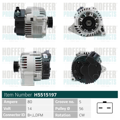 HOFFER Generátor H5515197_HOF