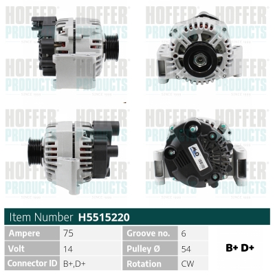 HOFFER Generátor H5515220_HOF