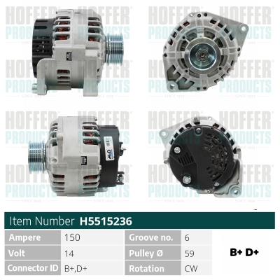 HOFFER Generátor H5515236_HOF