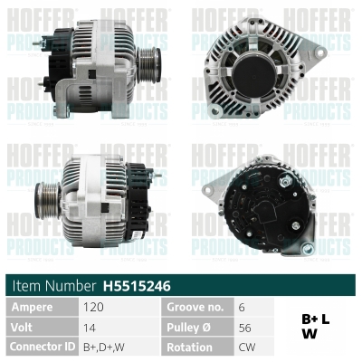 HOFFER Generátor H5515246_HOF