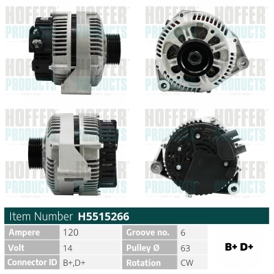 HOFFER Generátor H5515266_HOF