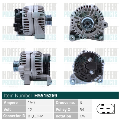 HOFFER Generátor H5515269_HOF