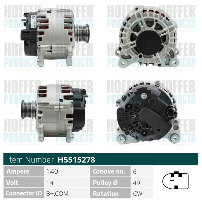 HOFFER Generátor H5515278_HOF