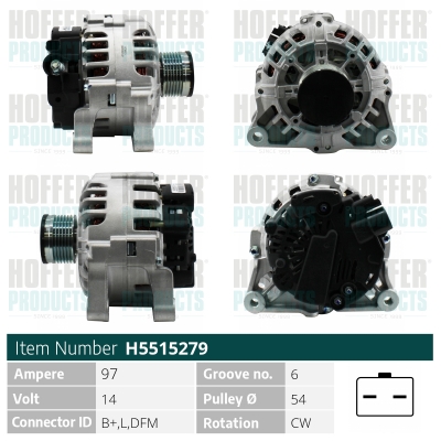 HOFFER Generátor H5515279_HOF