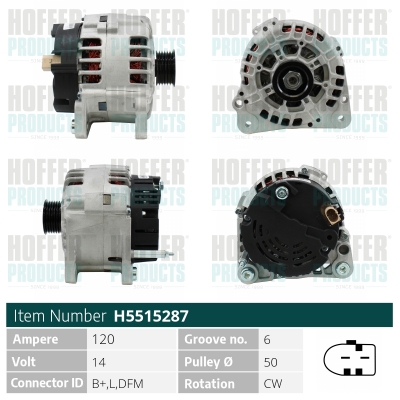 HOFFER Generátor H5515287_HOF