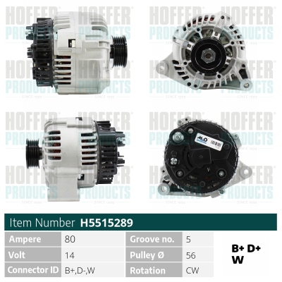 HOFFER Generátor H5515289_HOF