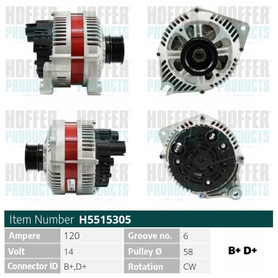 HOFFER Generátor H5515305_HOF