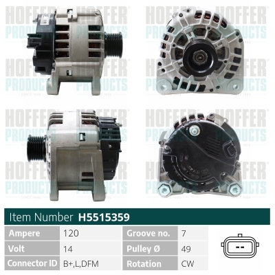 HOFFER Generátor H5515359_HOF