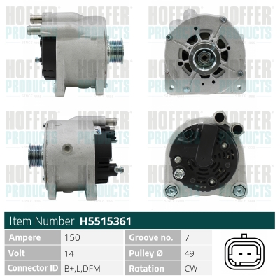 HOFFER Generátor H5515361_HOF