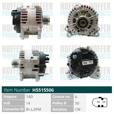 HOFFER Generátor H5515506_HOF