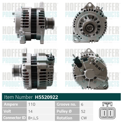 HOFFER Generátor H5520922_HOF