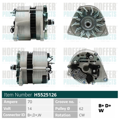 HOFFER Generátor H5525126_HOF