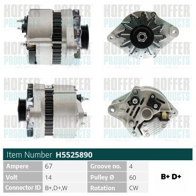 HOFFER Generátor H5525890_HOF